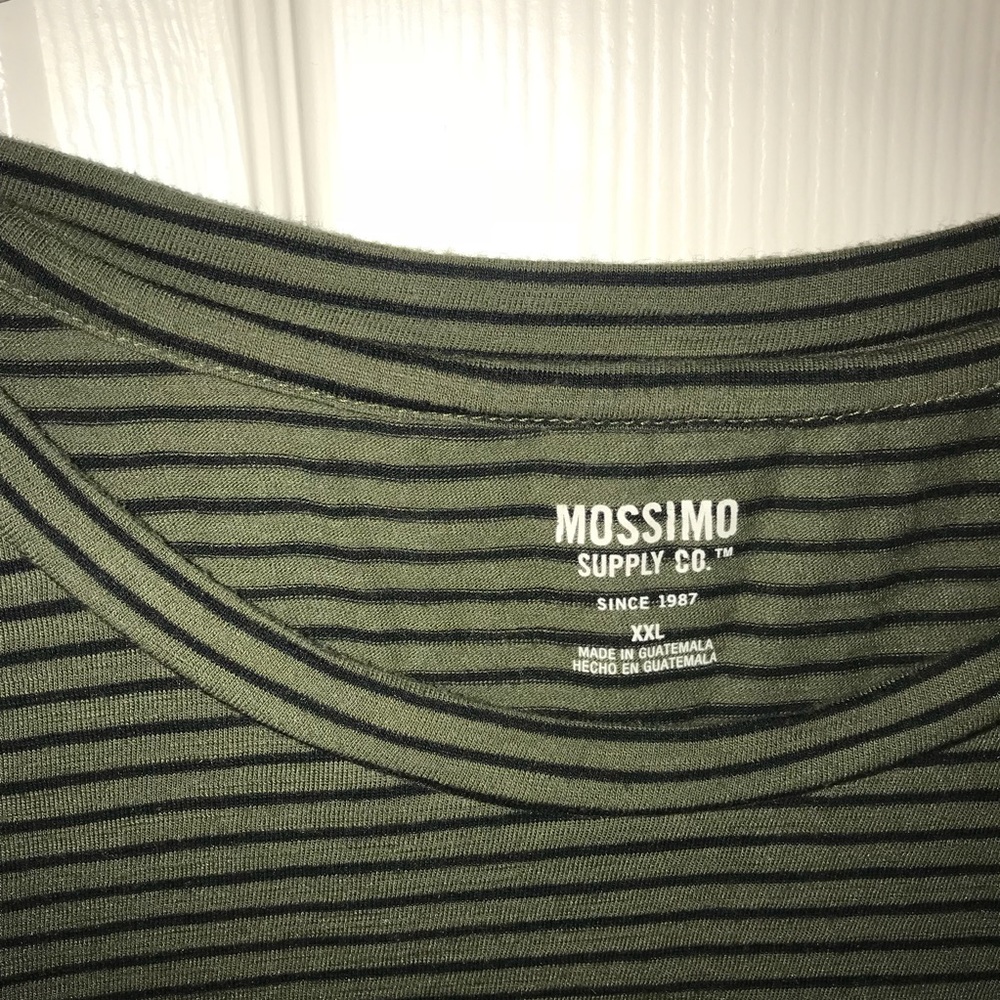 green/black striped shirt